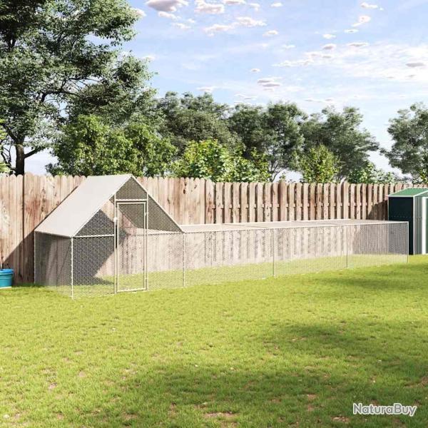 Poulailler 8 x 2 x 2 m Acier galvanis�