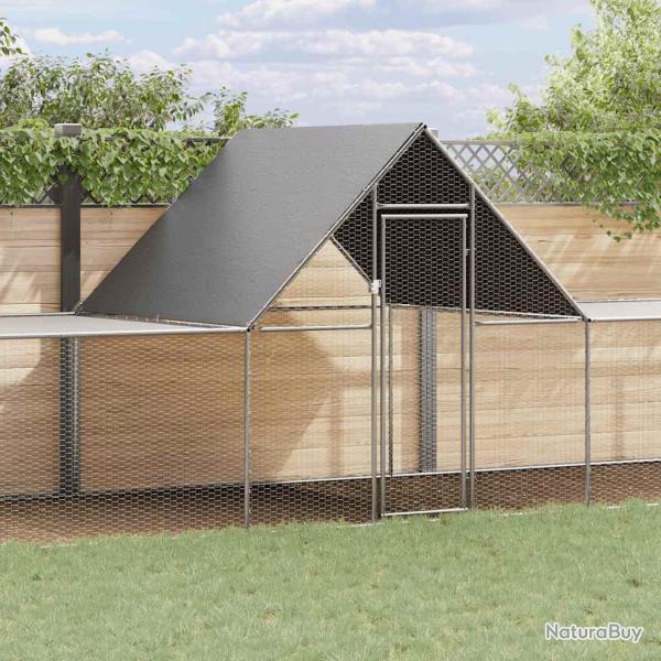 Poulailler 10 x 2 x 2 m Acier galvanis�