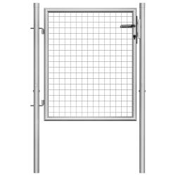 Portail de  en acier galvanis&eacute; 100 x 75 cm argent