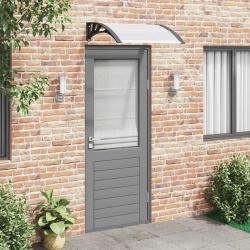 Auvent de porte Noir et transparent 200x75 cm PC