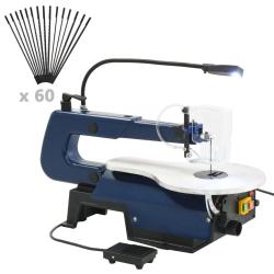 Scie &agrave; chantourner &eacute;lectrique avec p&eacute;dale et lampe LED 125 W