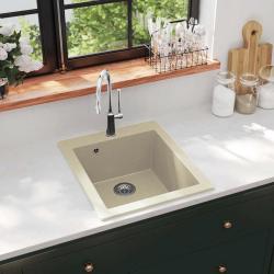 &Eacute;vier de cuisine Granit Seul lavabo Beige
