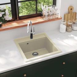 &Eacute;vier de cuisine Granit Seul lavabo Beige