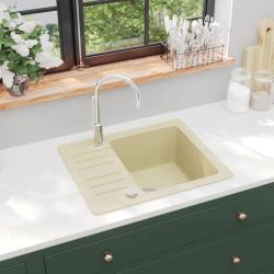 &Eacute;vier de cuisine Granit Seul lavabo Beige