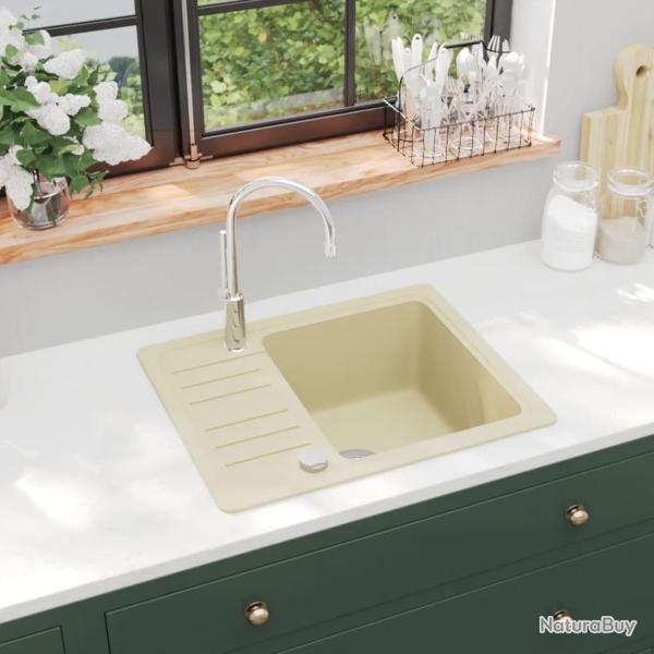 �vier de cuisine Granit Seul lavabo Beige