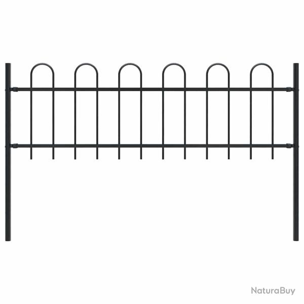 Cl�ture de  BOXTEL avec arceau sup�rieur en acier 181 x 60 cm noir