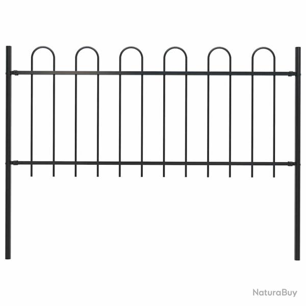 Cl�ture de  BOXTEL avec arceau sup�rieur en acier 181 x 100 cm noir