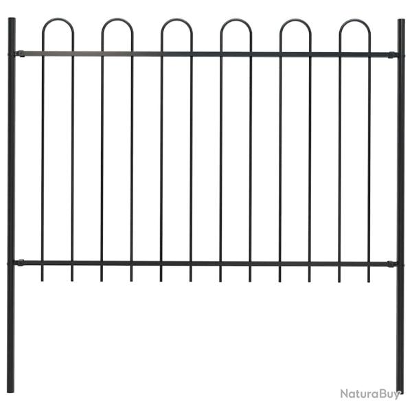 Cl�ture de  BOXTEL avec arceau sup�rieur en acier 181 x 120 cm noir