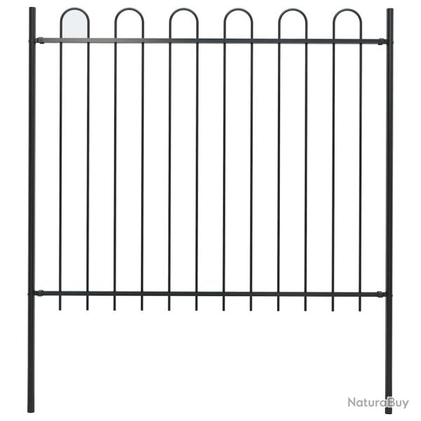 Cl�ture de  BOXTEL avec arceau sup�rieur en acier 181 x 150 cm noir