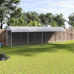 Chenil ext&eacute;rieur avec toit pour chiens 760x190x225 cm