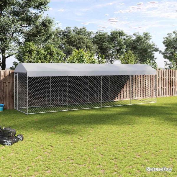 Chenil ext�rieur avec toit pour chiens 760x190x225 cm