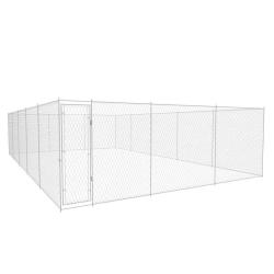 Chenil ext&eacute;rieur pour chiens Acier galvanis&eacute; 950x570x185 cm