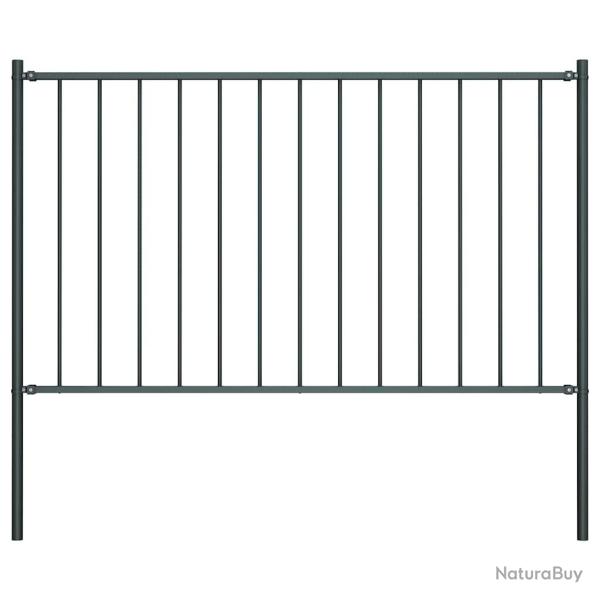 Panneau de cl�ture Woerden avec poteaux en acier 1,7�x�1�m anthracite