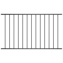 Panneau de cl&ocirc;ture Woerden en acier thermolaqu&eacute; noir 1,7&nbsp;m x 0,75&nbsp;m