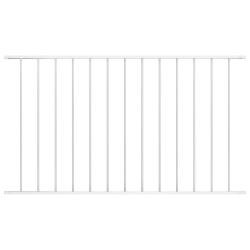 Panneau de cl&ocirc;ture Woerden en acier thermolaqu&eacute; blanc 1,7&nbsp;m x 0,75&nbsp;m