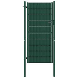 Portail de cl&ocirc;ture en PVC et acier 100 x 204 cm vert