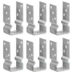 Piquets de cl&ocirc;ture 6 pcs Argent&eacute; 7x6x15 cm Acier galvanis&eacute;