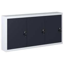 Armoire &agrave; outils murale Style Industriel M&eacute;tal Gris et noir