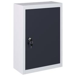 Armoire &agrave; outils murale Style Industriel M&eacute;tal Gris et noir