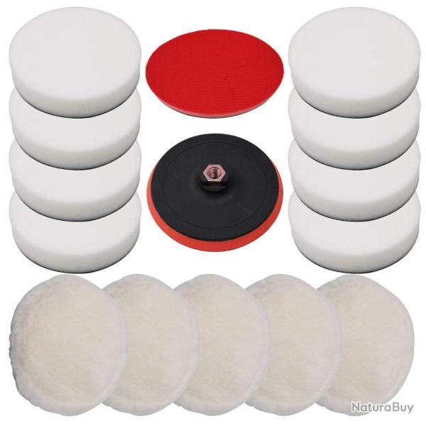 Ensemble de tampons de polissage 14 pcs 180 mm