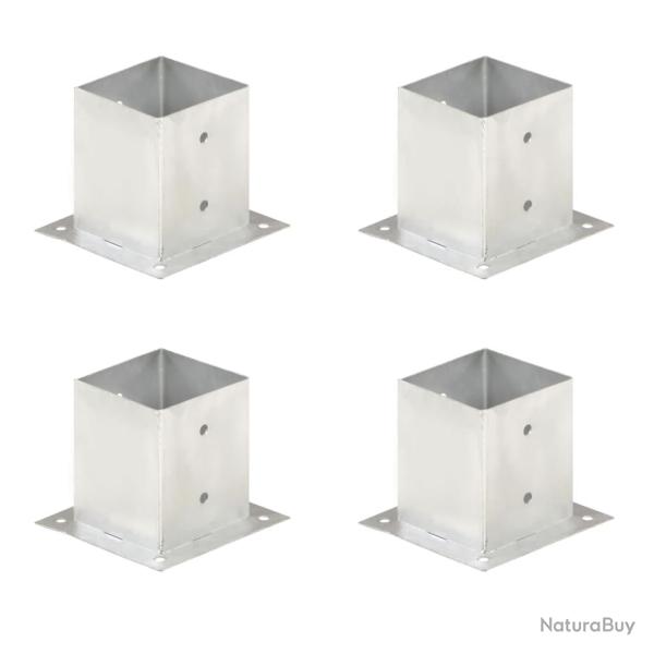 Ancres de poteau 4 pcs M�tal galvanis� 121 mm