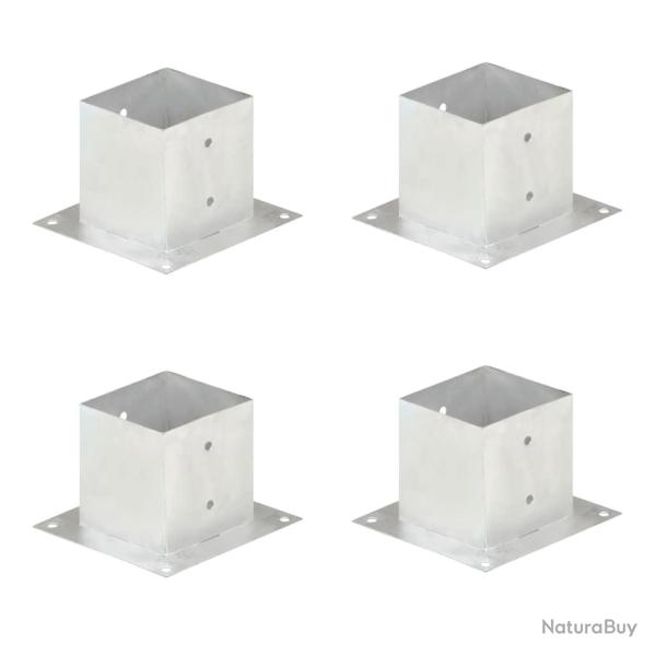 Ancres de poteau 4 pcs M�tal galvanis� 141 mm