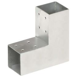 Connecteur de poteau Forme en L M&eacute;tal galvanis&eacute; 71x71 mm