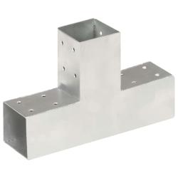 Connecteur de poteau Forme en T M&eacute;tal galvanis&eacute; 71x71 mm