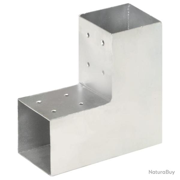 Connecteur de poteau Forme en L M�tal galvanis� 81x81 mm