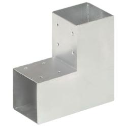 Connecteur de poteau Forme en L M&eacute;tal galvanis&eacute; 91x91 mm