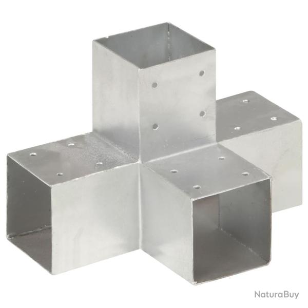 Connecteur de poteau Forme en X M�tal galvanis� 91x91 mm