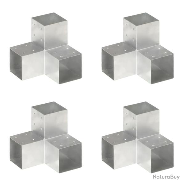 Connecteurs de poteau 4pcs Forme en Y M�tal galvanis� 101x101mm