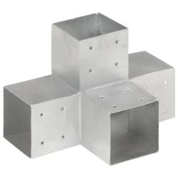 Connecteur de poteau Forme en X M&eacute;tal galvanis&eacute; 101x101 mm