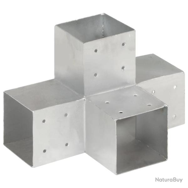 Connecteur de poteau Forme en X M�tal galvanis� 101x101 mm