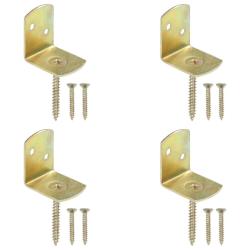 Supports de panneau de cl&ocirc;ture 4 pcs Forme en L M&eacute;tal galvanis&eacute;