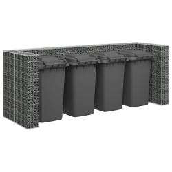 Mur en gabion pour poubelles Acier galvanis&eacute; 320x100x120 cm