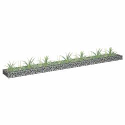 Lit sur&eacute;lev&eacute; &agrave; gabion Acier galvanis&eacute; 270x30x10 cm