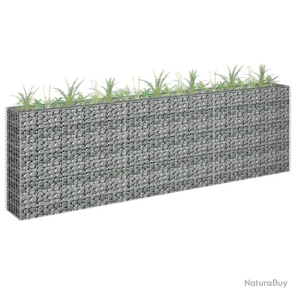 Lit sur�lev� � gabion Acier galvanis� 270x30x90 cm