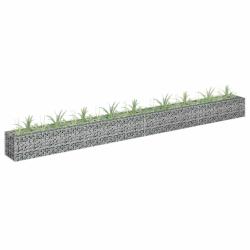 Lit sur&eacute;lev&eacute; &agrave; gabion Acier galvanis&eacute; 360x30x30 cm