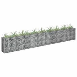 Lit sur&eacute;lev&eacute; &agrave; gabion Acier galvanis&eacute; 360x30x60 cm