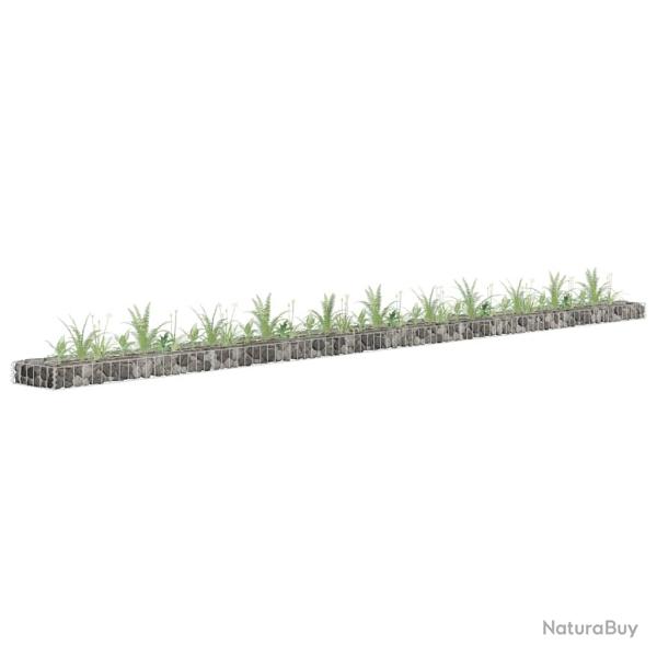 Lit sur�lev� � gabion Acier galvanis� 450x30x10 cm