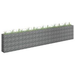 Lit sur&eacute;lev&eacute; &agrave; gabion Acier galvanis&eacute; 450x30x90 cm