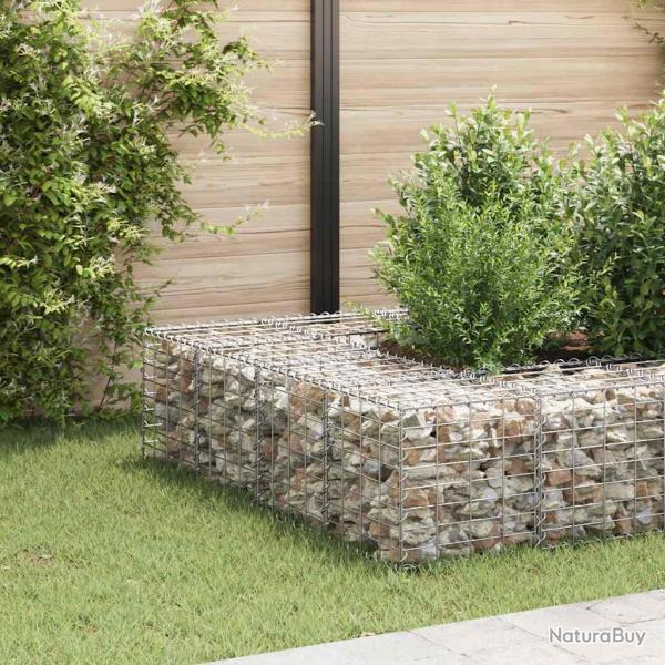 Lit sur�lev� cube � gabion Fil d'acier 40x40x40 cm