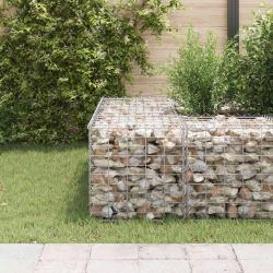 Lit sur&eacute;lev&eacute; cube &agrave; gabion Fil d'acier 50x50x50 cm