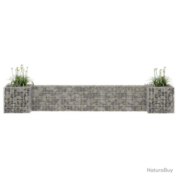 Jardini�re � gabion en H Fil d'acier 260x40x40 cm