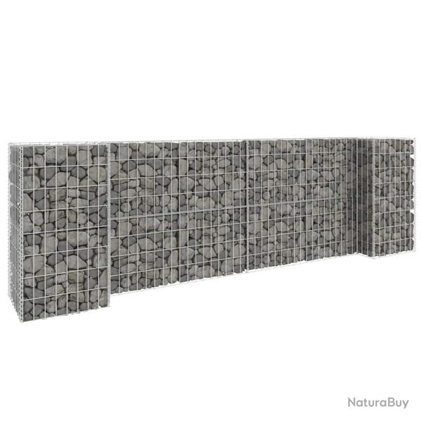 Jardini�re � gabion en H Fil d'acier 260x40x80 cm