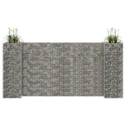 Jardini&egrave;re &agrave; gabion en H Fil d'acier 260x40x120 cm