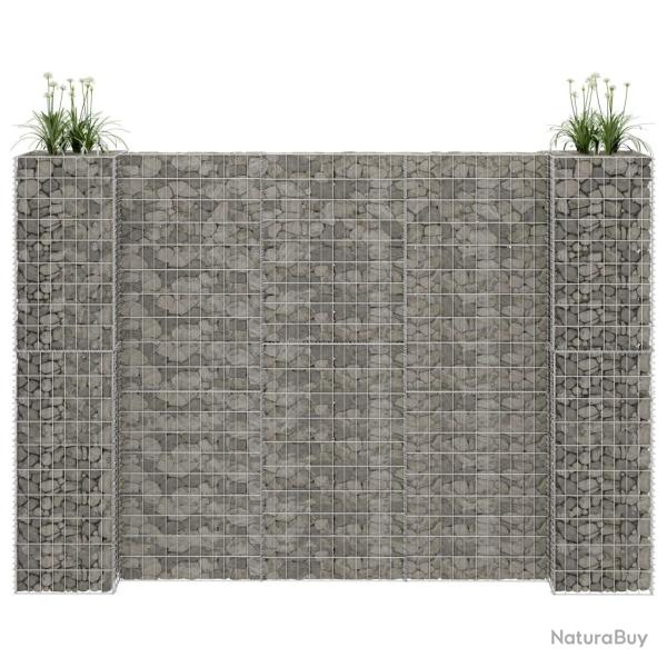Jardini�re � gabion en H Fil d'acier 260x40x200 cm