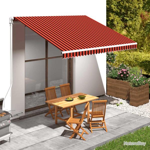 Toile d'auvent Orange et marron 4x3 m