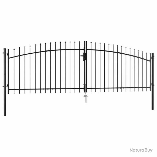 Portail double Woerden avec pointe en forme de lance 400 x 199,5 cm